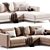 Modern Folding Sofa for Comfort 3D model small image 3