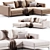 Modern Folding Sofa for Comfort 3D model small image 4