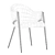 Modern Fabric Dining Chair Metal Legs 3D model small image 3