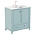 30" Ceramic Sink Top Vanity 3D model small image 1