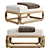 Restoration Hardware Teak Ottoman 3D model small image 1
