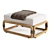 Restoration Hardware Teak Ottoman 3D model small image 2