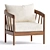 Elegant Augusta Armchair, Handcrafted Comfort 3D model small image 1