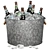 Galvanized Beverage Tub 3D model small image 1