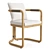 Teak Armchair Cushions by Restoration Hardware 3D model small image 1