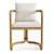Teak Armchair Cushions by Restoration Hardware 3D model small image 2