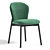 Modern Upholstered Side Chair Fin 3D model small image 1