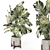 Handcrafted Stone Pot Indoor Plants 3D model small image 2