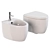 BOCCHI Etna Wall Hung Toilet 3D model small image 1