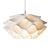 Sleek White Pendant Light 3D model small image 1