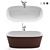 Elegant Disenia Oval Freestanding Bathtub 3D model small image 1