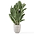 Title: Rusty Concrete Pot Indoor Plants 3D model small image 3