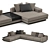Elegant Sofa by Luzaro 3D model small image 1