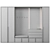 Modular Hallway Storage Cabinet 3D model small image 4
