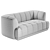 Multi-Texture Modular Quilton Sofa 3D model small image 2