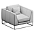 Crate&Barrel Delancey Leather Sofa 3D model small image 4