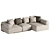 Modern Porada Klem Corner Sofa 3D model small image 2