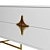 Stella TV Stand with Gold-base 3D model small image 2