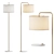 Modern White Shade Floor Lamp 3D model small image 1