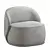 Luxury Leather Lou Chair 3D model small image 8