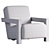 Sleek Modern Archer Chair 3D model small image 3