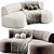 Contemporary LEK Sofa by Delcourt 3D model small image 1