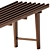 Elegant Elba Wood Bench 3D model small image 5
