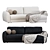 Biani Corner Sofa Set, Versatile Materials 3D model small image 3