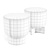 Modern Italian Pouf Set, Belt and Cross 3D model small image 7