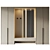 Beige Wood Finish Hallway Furniture 3D model small image 4