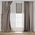 3D Curtain Model with Textures 3D model small image 1