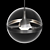 Suspended LED Globe Pendant Lamp 3D model small image 2