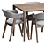 Lisbon Chelsea Dining Set Oak 3D model small image 5