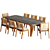Roc Outdoor Dining Set 3D model small image 8