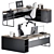 Modern Office Furniture Set 3D model small image 1