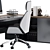 Modern Office Furniture Set 3D model small image 4