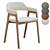 Modern Abilene Dining Armchair 3D model small image 1