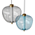 Ravi Glass Pendant Light Fixture 3D model small image 2