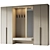 Entryway Furniture Composition: Beige Wood-led 3D model small image 1
