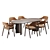 Modern Dining Table and Chairs 3D model small image 2