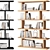 Modern Oak Bookshelf Sculpture 3D model small image 1