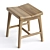 Modern Oak Small Stool 3D model small image 4