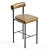 Industrial Style Counter Stool 3D model small image 4