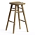 Scandi Timber Barstool, Modern Design 3D model small image 3