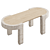 Elegant Marble Wood Coffee Table 3D model small image 4