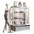 Double-sided Lingerie Stand with Mannequin 3D model small image 1