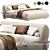 Modern Luxury Supermoon Bed Minotti 3D model small image 1