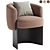 Modern CLAUDE Armchair for Home 3D model small image 1