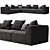 Scandinavian Designs Modular Sectional Sofa 3D model small image 1