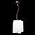 Modern Golden Glass Chandelier Nubi 3D model small image 2